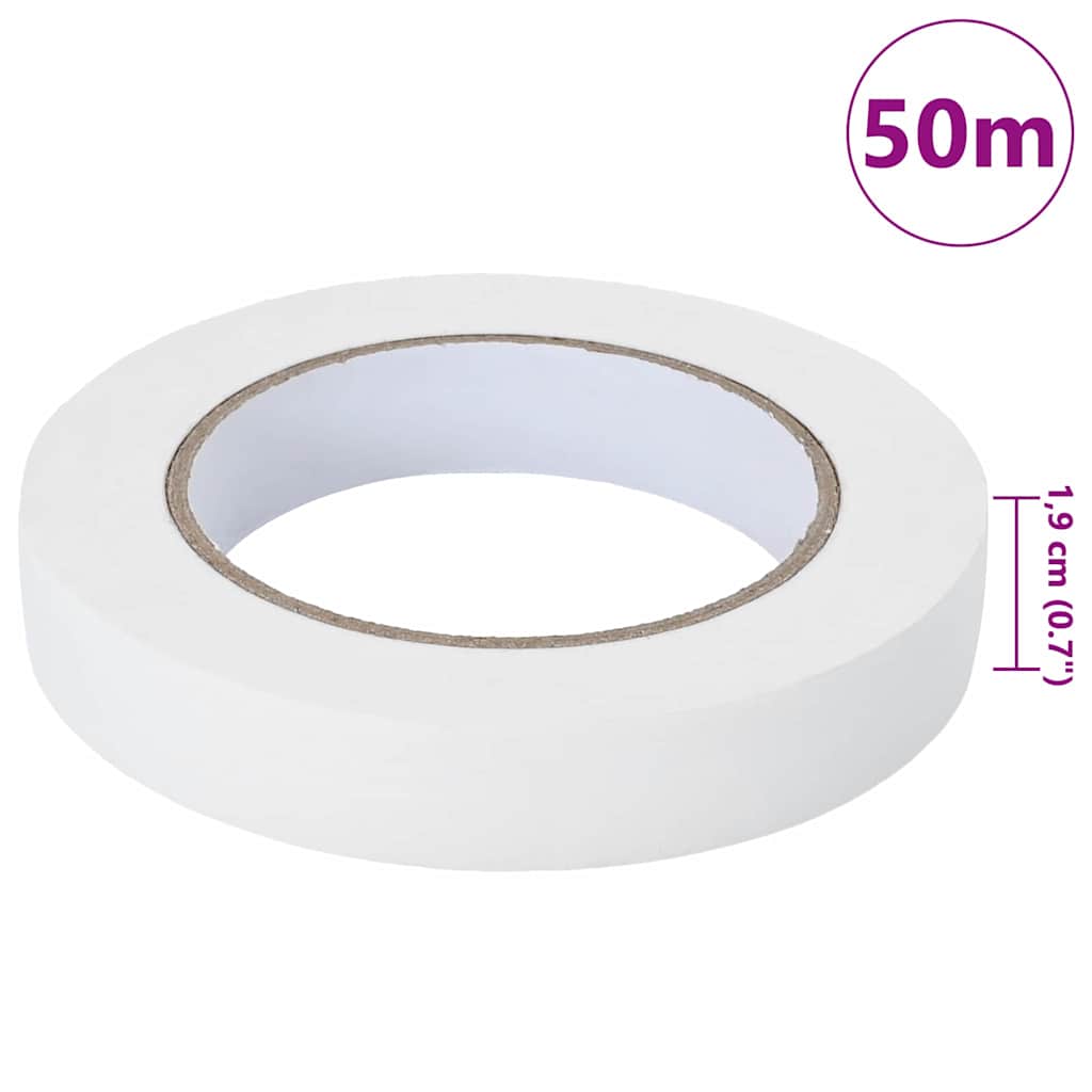 vidaXL Ταινίες Μάσκας για Ζωγράφους 6 pcs Λευκό 19mm x 50m Χαρτί