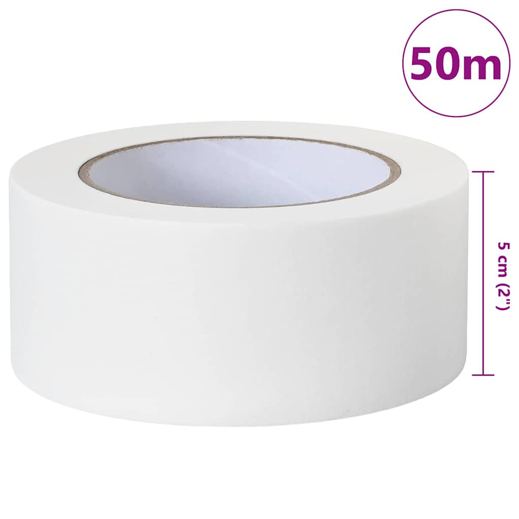 vidaXL Ταινίες Μάσκας για Ζωγράφους 12 pcs Λευκό 50mm x 50m Χαρτί