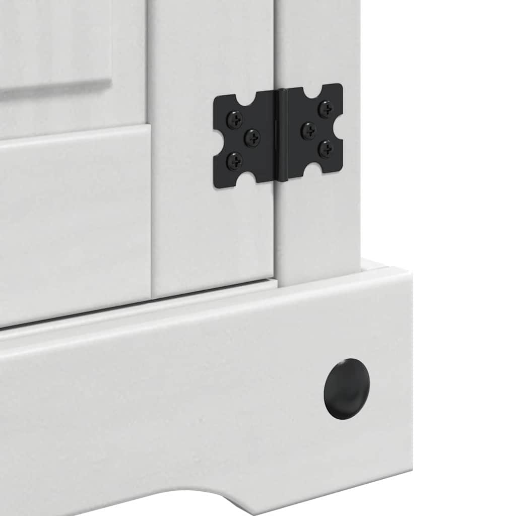 vidaXL Κομοδίνο Corona Λευκό 45 x 35 x 64 εκ. Στερεά ξυλεία πεύκου