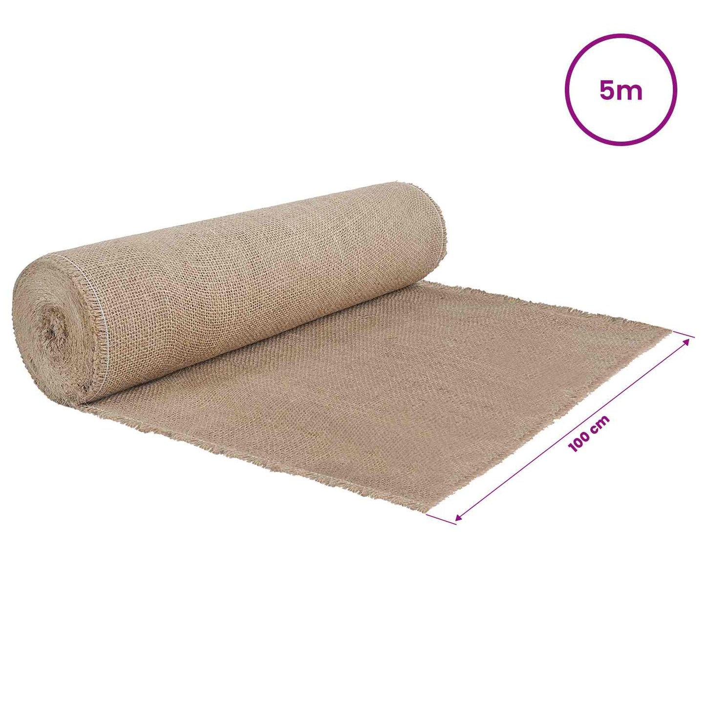 vidaXL Ρολό από Τζute 100 x 500 cm Φυσικό