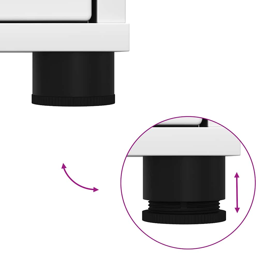 vidaXL Ντουλάπι Μπάνιου Λευκό 30,5 x 30 x 101 εκ Επεξεργασμένο ξύλο