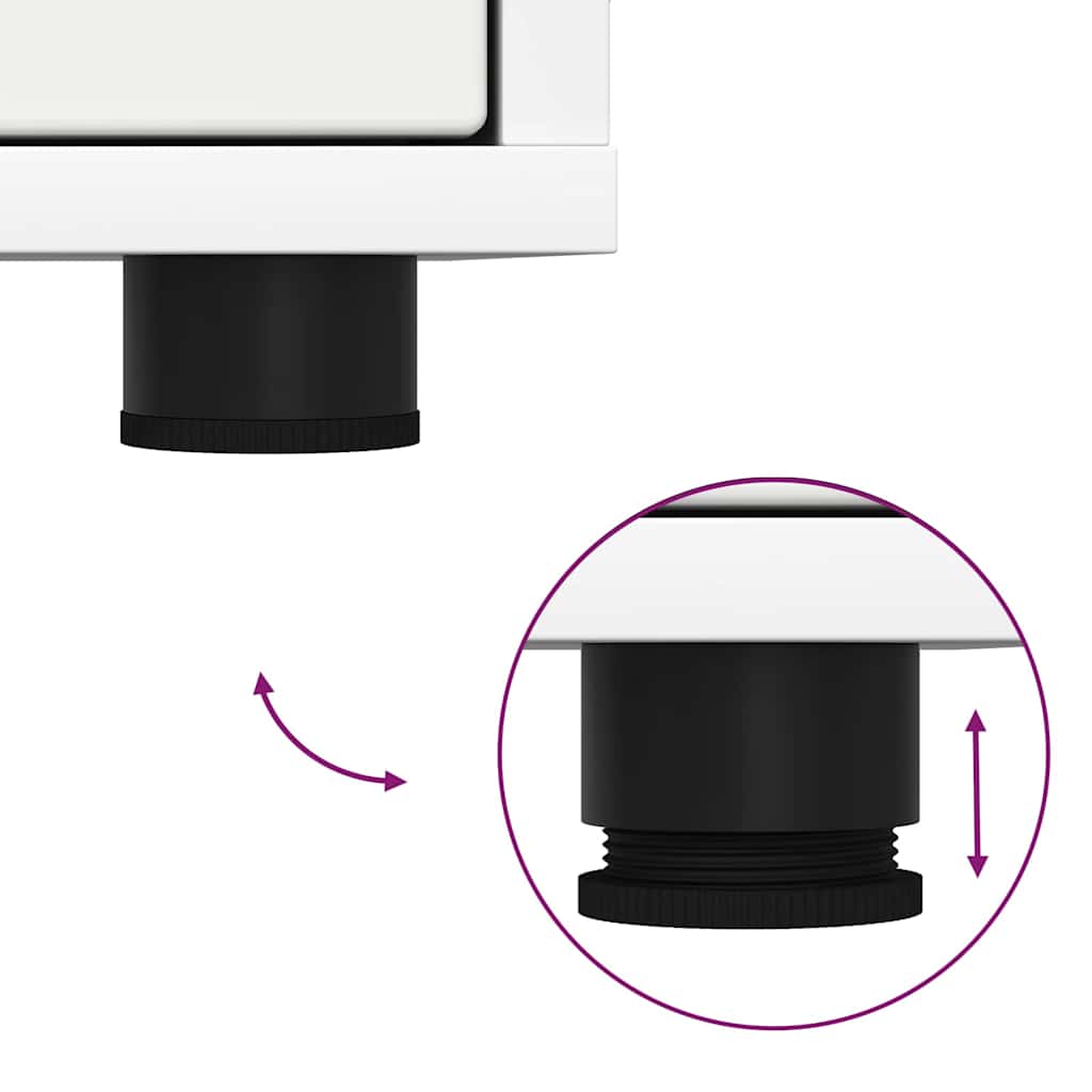 vidaXL Κομοδίνα 2 pcs Λευκό 30,5 x 30 x 43 εκ Επεξεργασμένο ξύλο