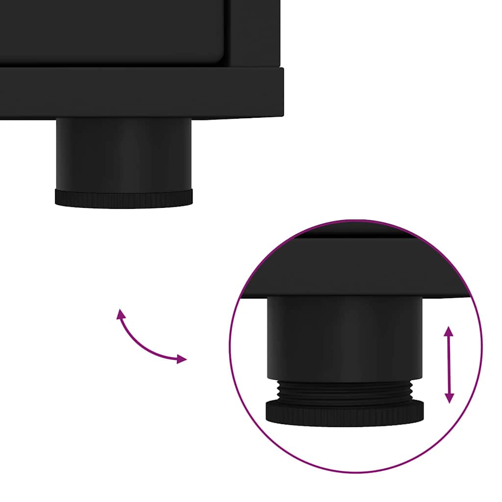 vidaXL Κομοδίνα 2 pcs Μαύρο 30,5 x 30 x 43 εκ Επεξεργασμένο ξύλο