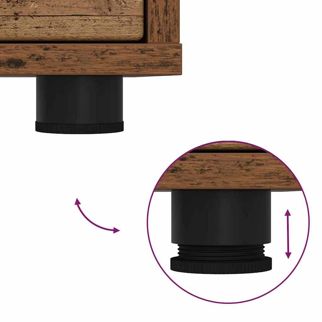 vidaXL Κομοδίνα 2 pcs Παλιό Ξύλο 30,5 x 30 x 43 εκ Επεξεργασμένο ξύλο