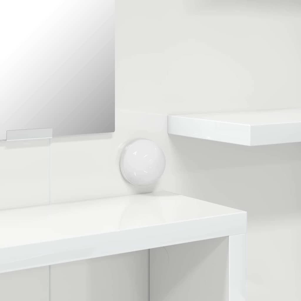 vidaXL Τραπέζια Ντυσίματος Κρεβατοκάμαρας Υψηλής γυαλάδας λευκό