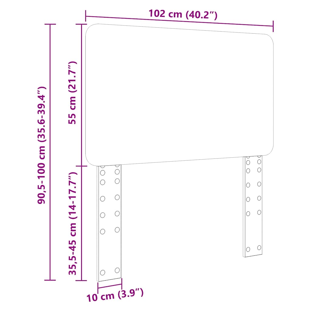 vidaXL Κεφαλάρι με κεφαλάρι Σκυρόδεμα Γκρι 100 cm Επεξεργασμένο ξύλο