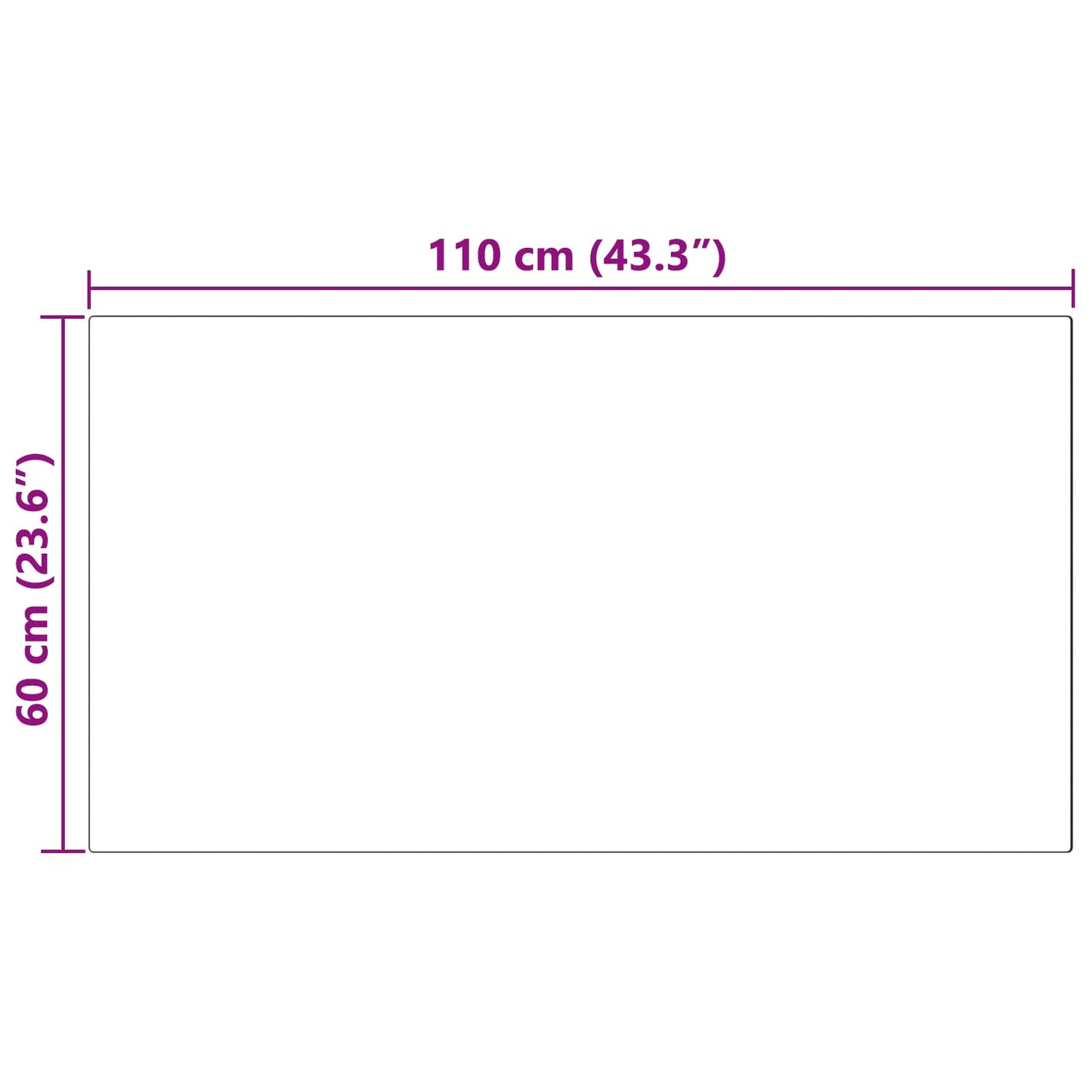 vidaXL Χαλί από τεχνητό πρόβειο δέρμα TAFALLA Λευκό 60 x 110 cm