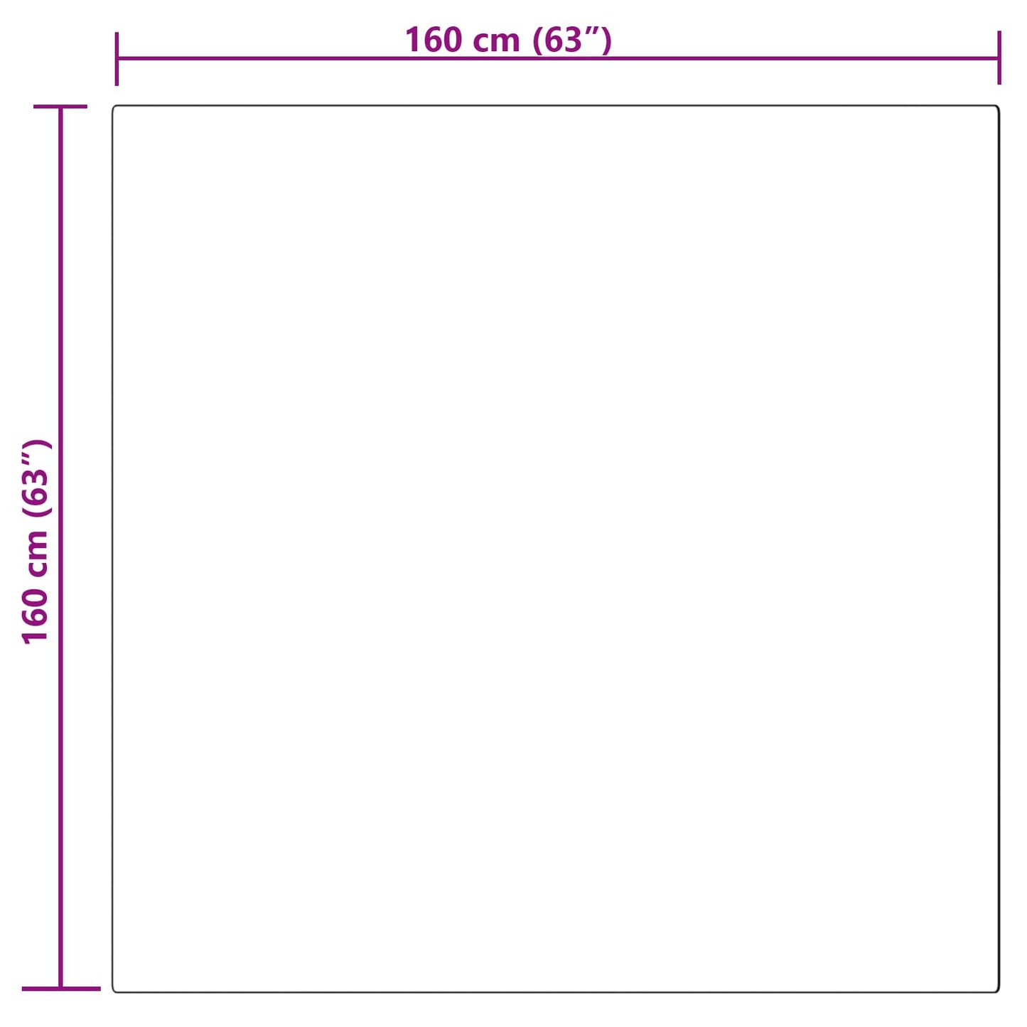 vidaXL Χαλί από τεχνητό πρόβειο δέρμα TAFALLA Λευκό 160 x 160 cm