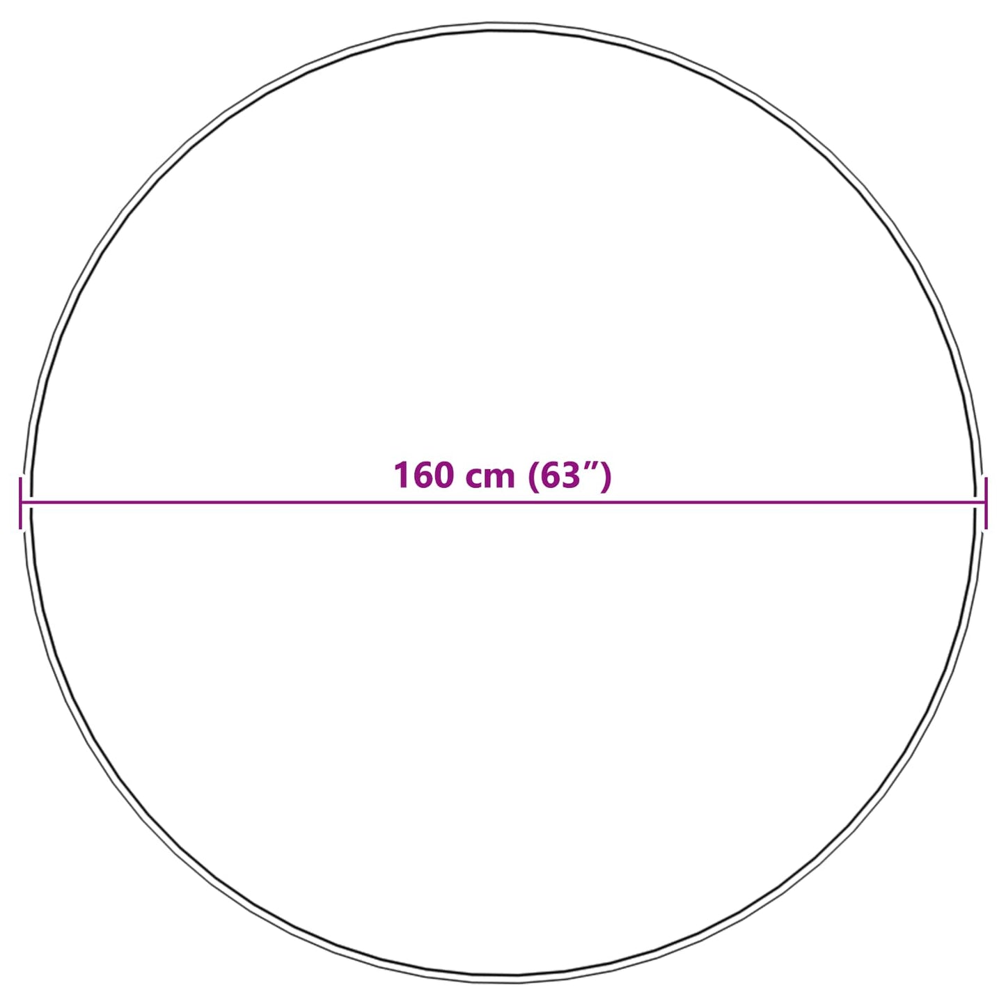 vidaXL Ψεύτικο Δέρμα Προβάτου Χαλί Tafalla Μπεζ Ø 160 cm Πολυεστέρας
