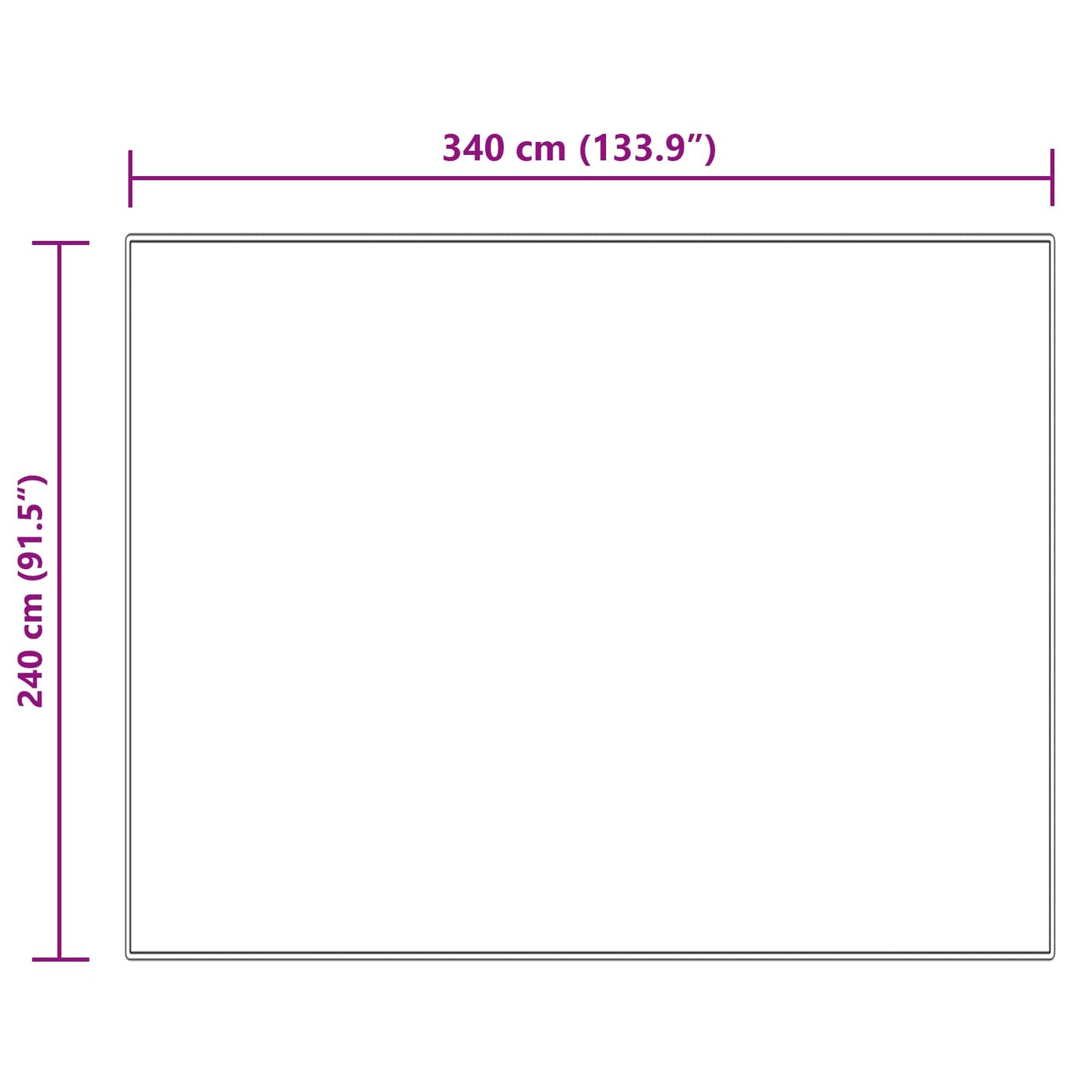 vidaXL Ψεύτικο Δέρμα Προβάτου Χαλί Tafalla Κρεμ 240 x 340 εκ.