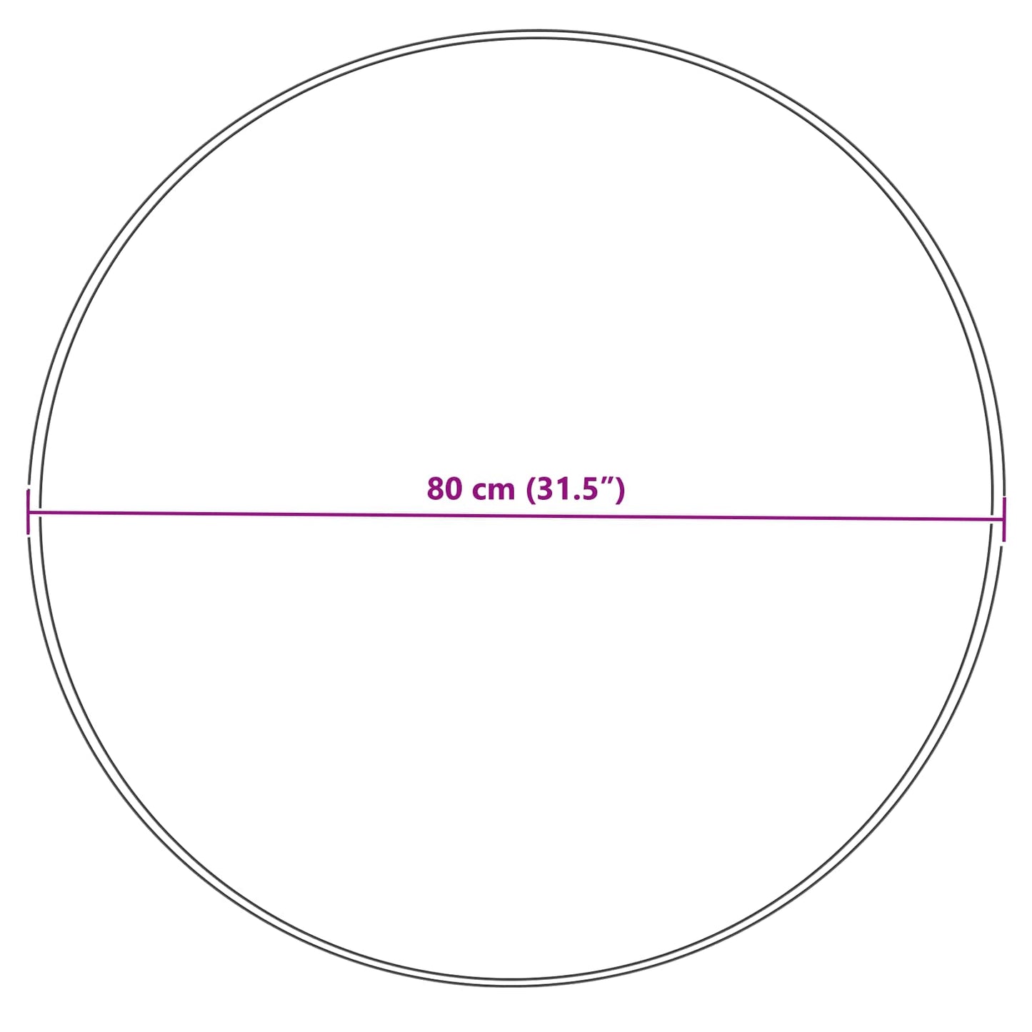 vidaXL Ψεύτικο Δέρμα Προβάτου Χαλί Tafalla Κρεμ Ø 80 cm Πολυεστέρας