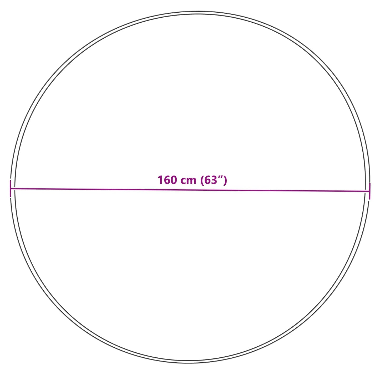 vidaXL Ψεύτικο Δέρμα Προβάτου Χαλί Tafalla Γκρι Ø 160 cm Πολυεστέρας