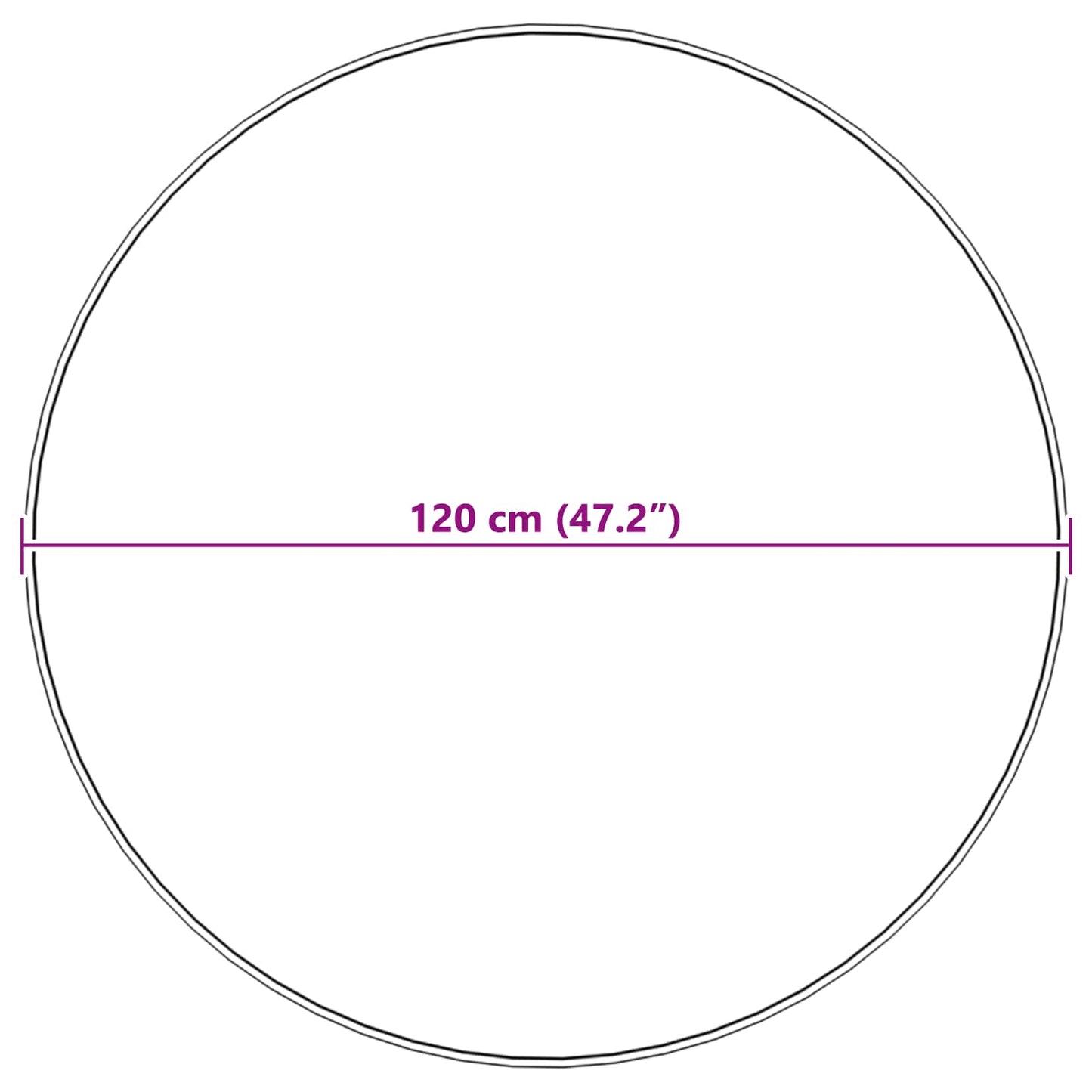 vidaXL Ψεύτικο Δέρμα Προβάτου Χαλί Tafalla Ροζ Ø 120 cm Πολυεστέρας