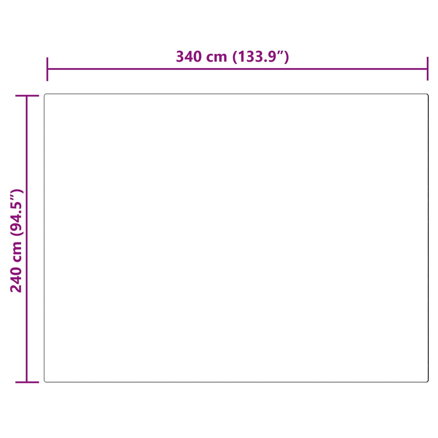 vidaXL Χαλί από τεχνητό πρόβειο δέρμα TAFALLA Μαύρο 240 x 340 εκ.