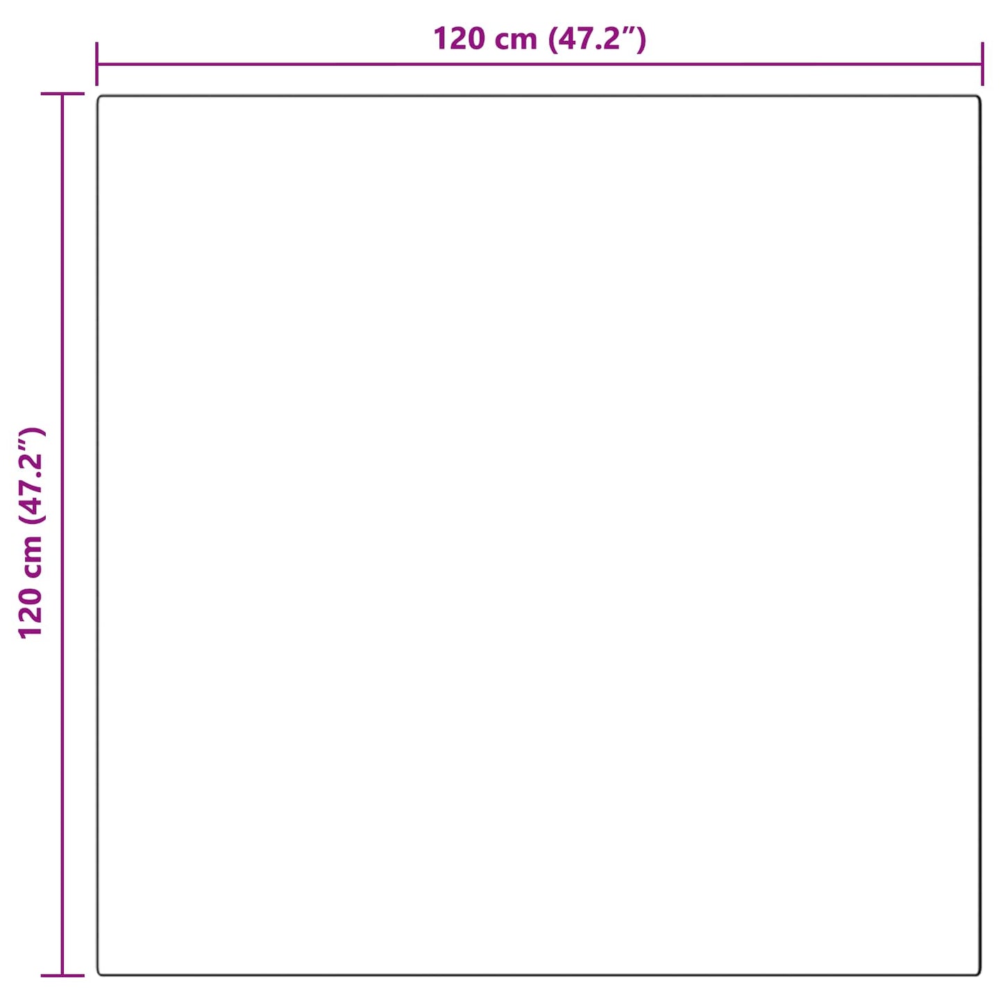 vidaXL Χαλιά Ψεύτικου Κουνελιού Olite Λευκό 120 x 120 cm Πολυεστέρας