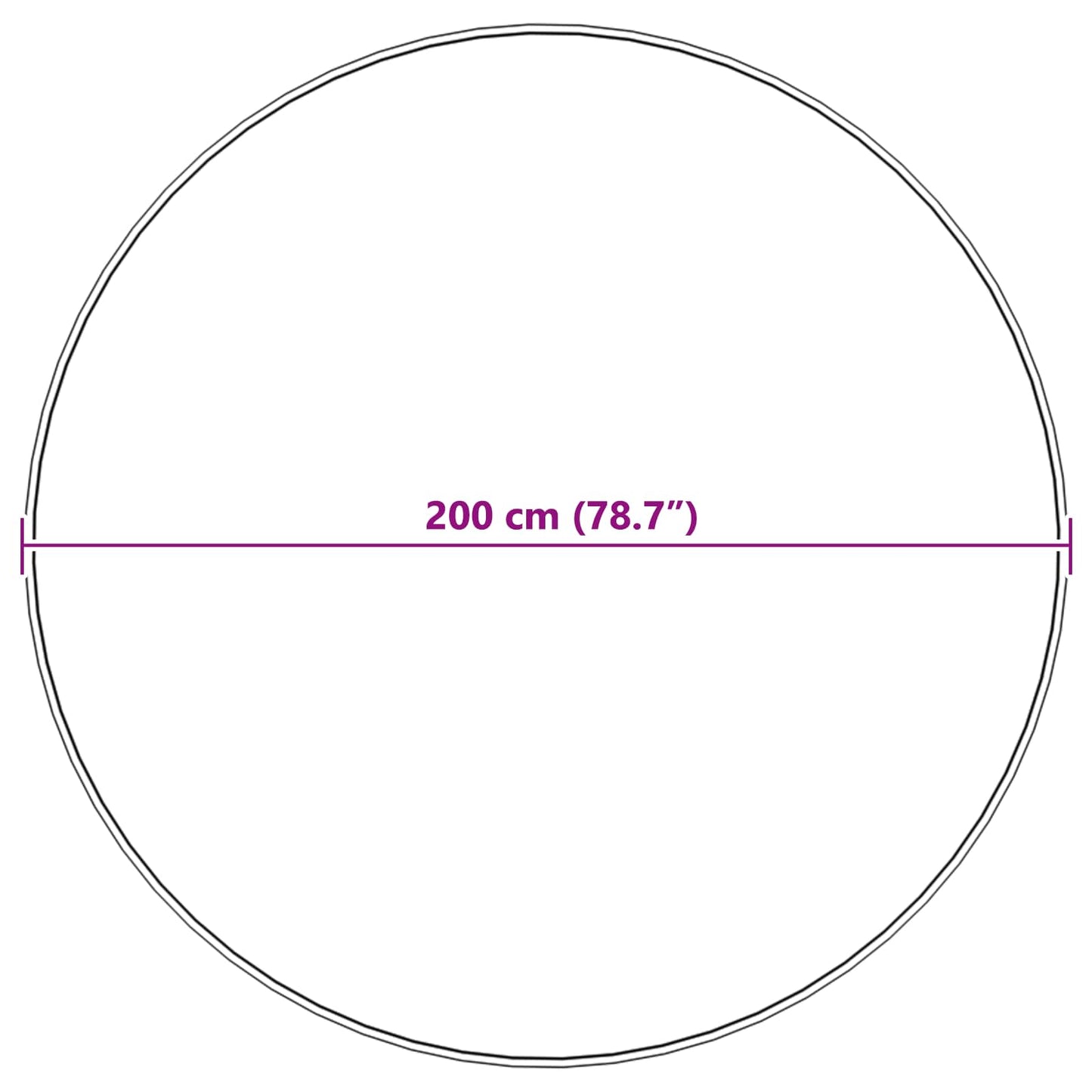 vidaXL Χαλιά Ψεύτικου Κουνελιού Olite Κρεμ Ø 200 εκ. Πολυεστέρας