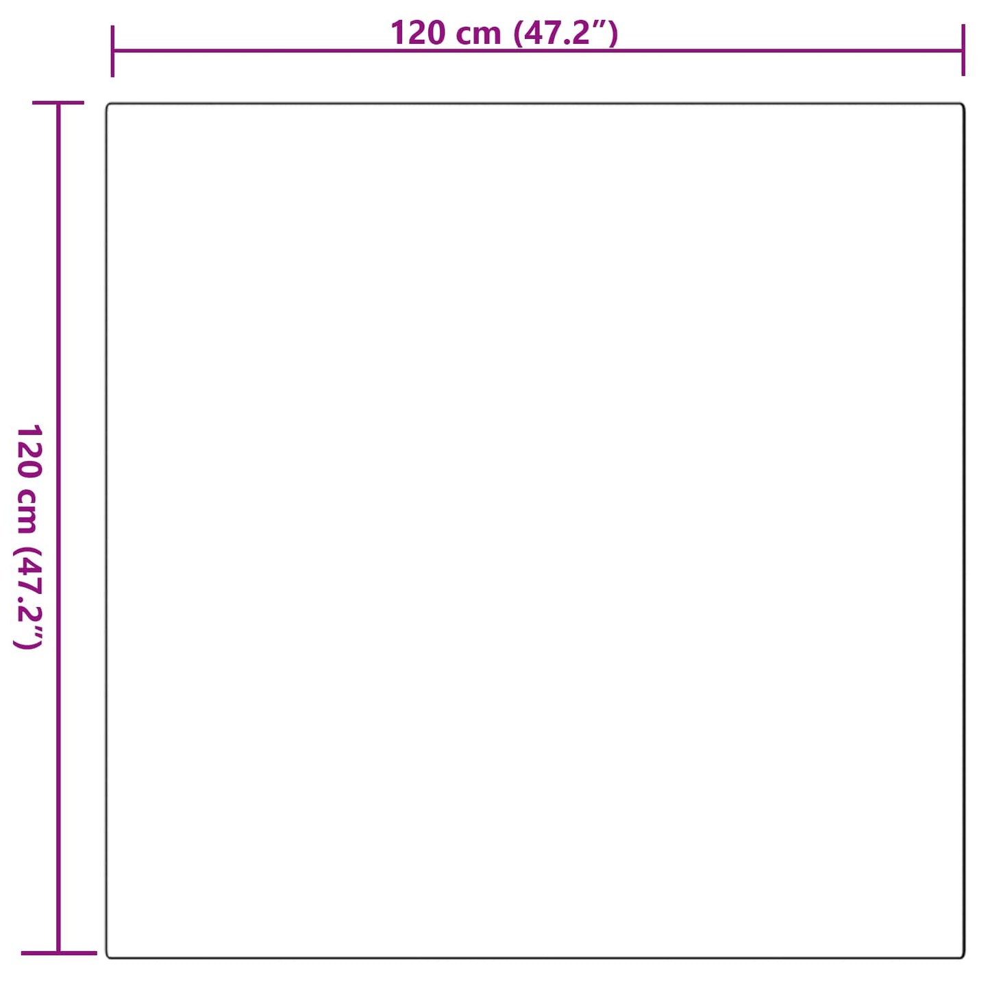 vidaXL Χαλιά Ψεύτικου Κουνελιού Olite Γκρι 120 x 120 cm Πολυεστέρας