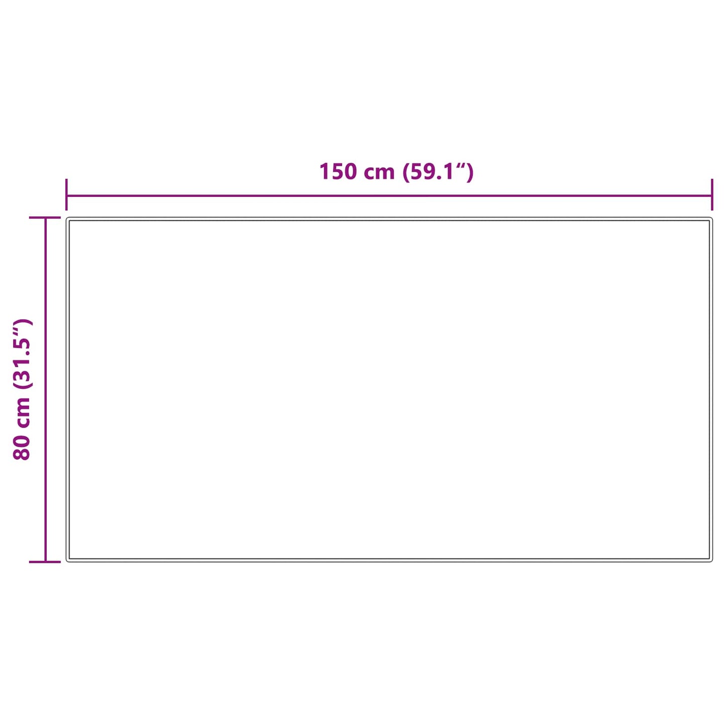 vidaXL Χαλιά Ψεύτικου Κουνελιού Olite Ροζ 80 x 150 cm Πολυεστέρας