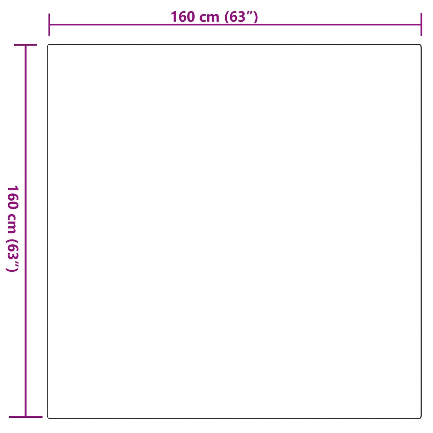 vidaXL Χαλιά Ψεύτικου Κουνελιού Olite Ροζ 160 x 160 cm Πολυεστέρας