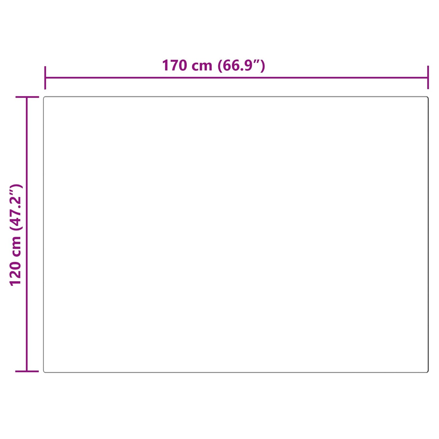 vidaXL Χαλιά Ψεύτικου Κουνελιού Olite Μαύρο 120 x 170 cm Πολυεστέρας