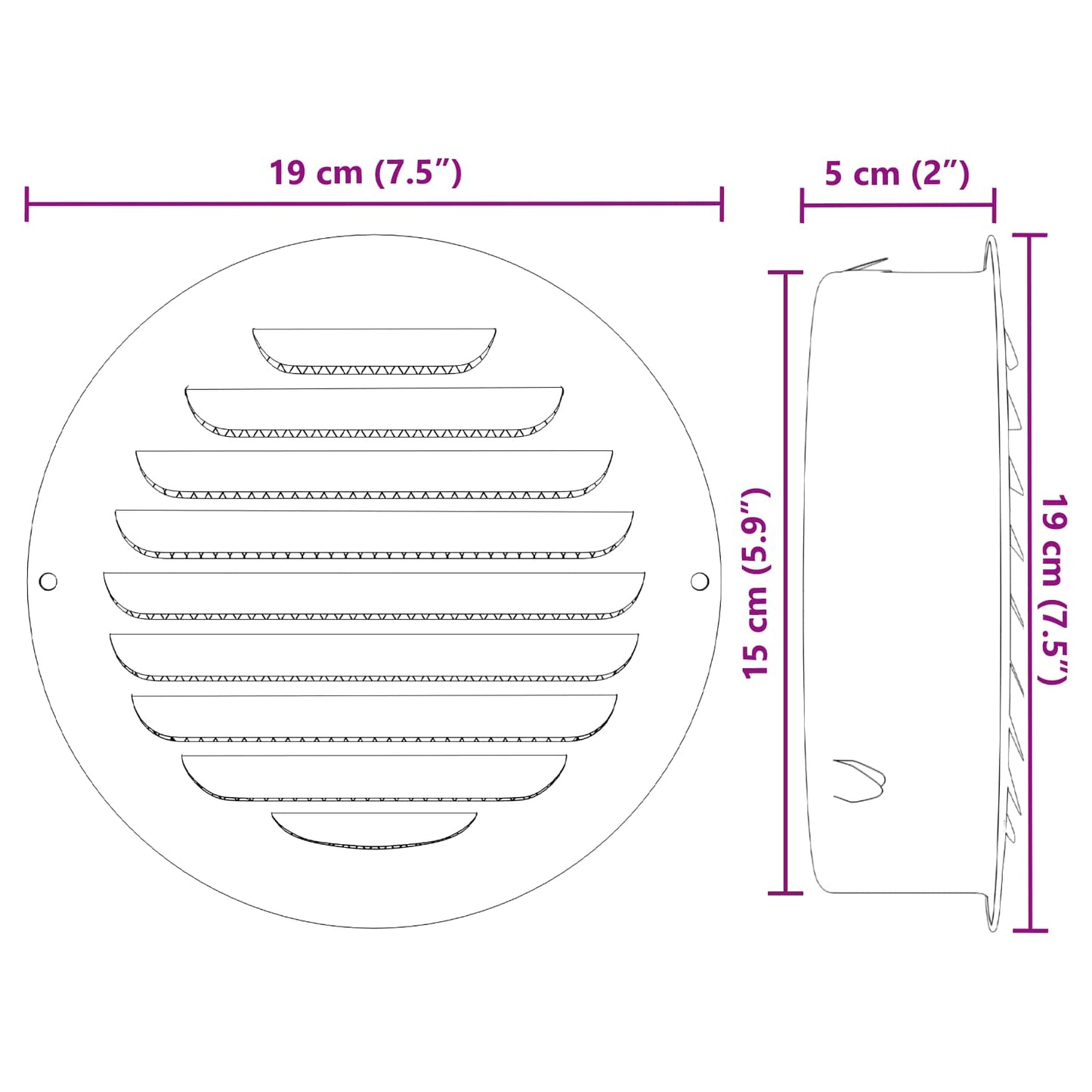 vidaXL Καπάκια Αερισμού 4 pcs Ασημί 150 mm Ανοξείδωτο ατσάλι