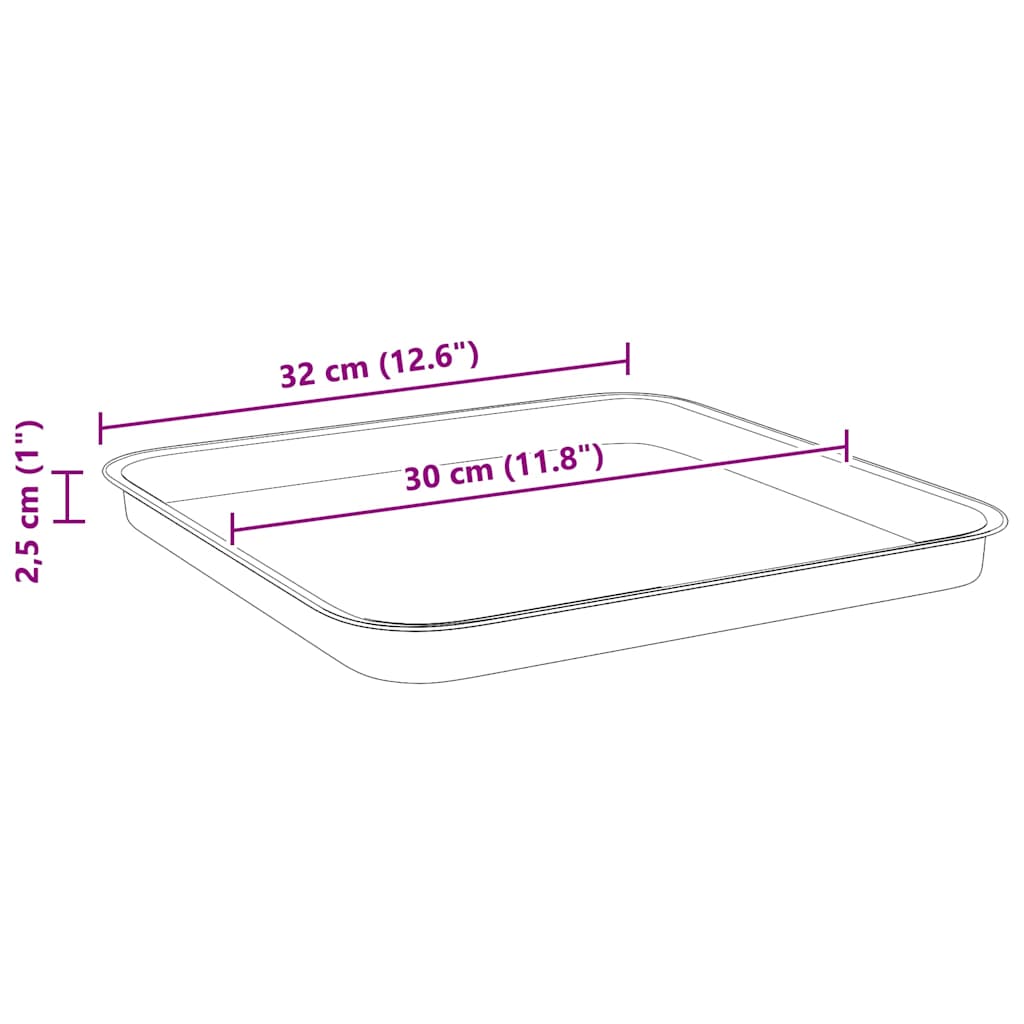 vidaXL Τετραγωνικός Δίσκος Λουλουδιών 24 pcs Κεραμιδί Πλαστικό