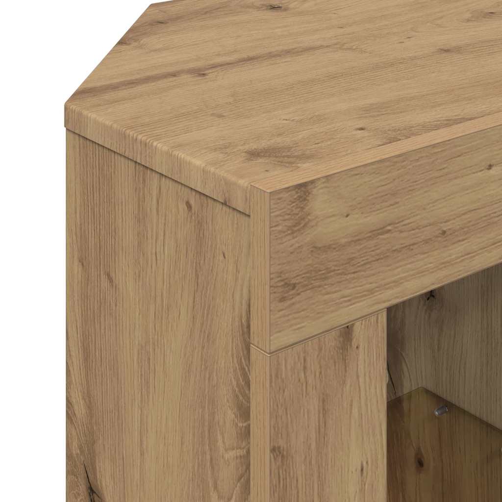 vidaXL Γωνιακός LED Τηλεοπτικός Κάμπινγκ 100 x 40 x 50 cm Artisan Oak