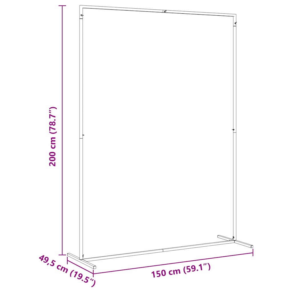 vidaXL Αψίδα Γάμου Λευκό 150 x 49,5 x 200 εκ Ατσάλι
