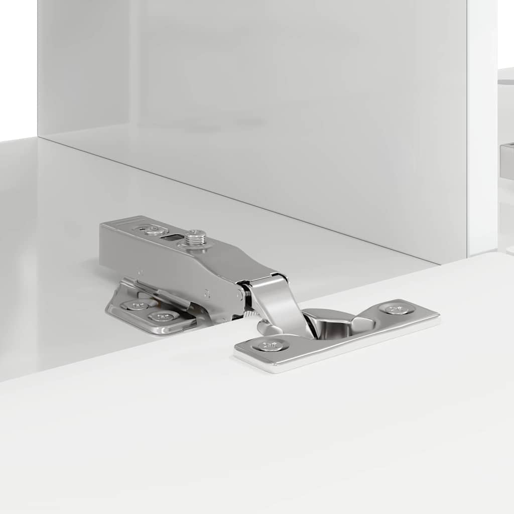 vidaXL Ντουλάπι Τηλεόρασης Τοίχου Επιτοίχιο 2 pcs Λαμπερό Λευκό