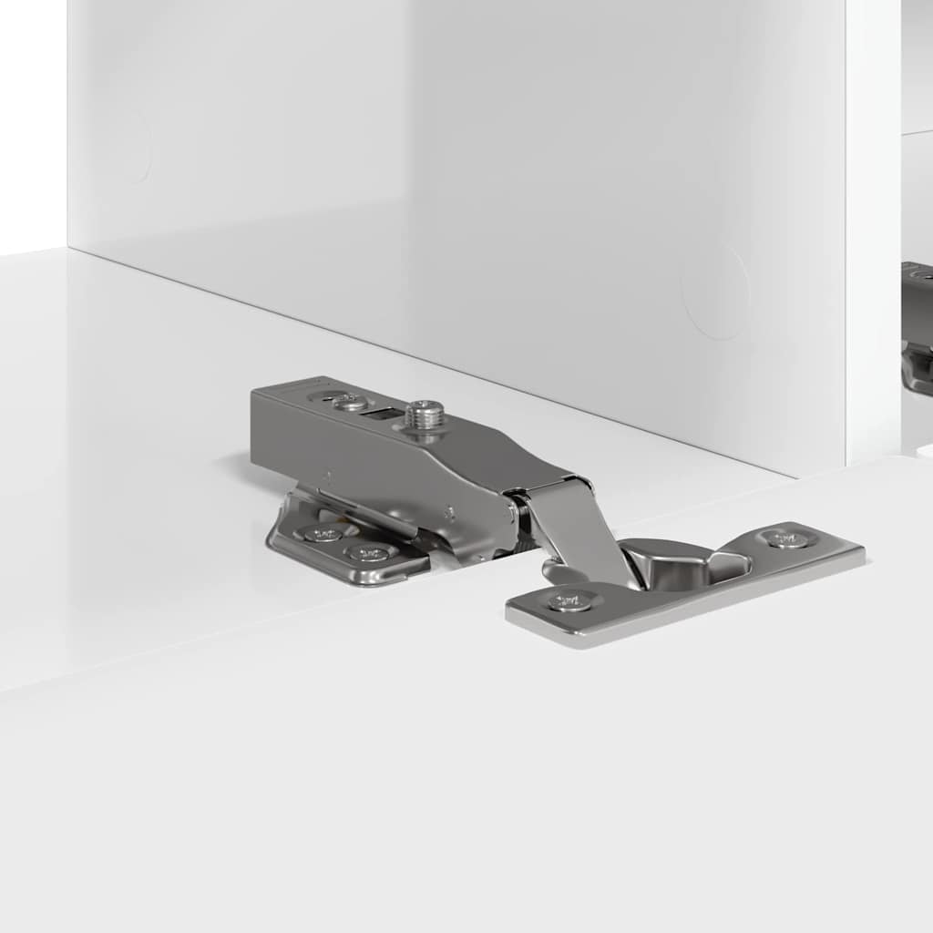 vidaXL Ντουλάπι Τηλεόρασης Τοίχου Επιτοίχιο 2 pcs Λαμπερό Λευκό