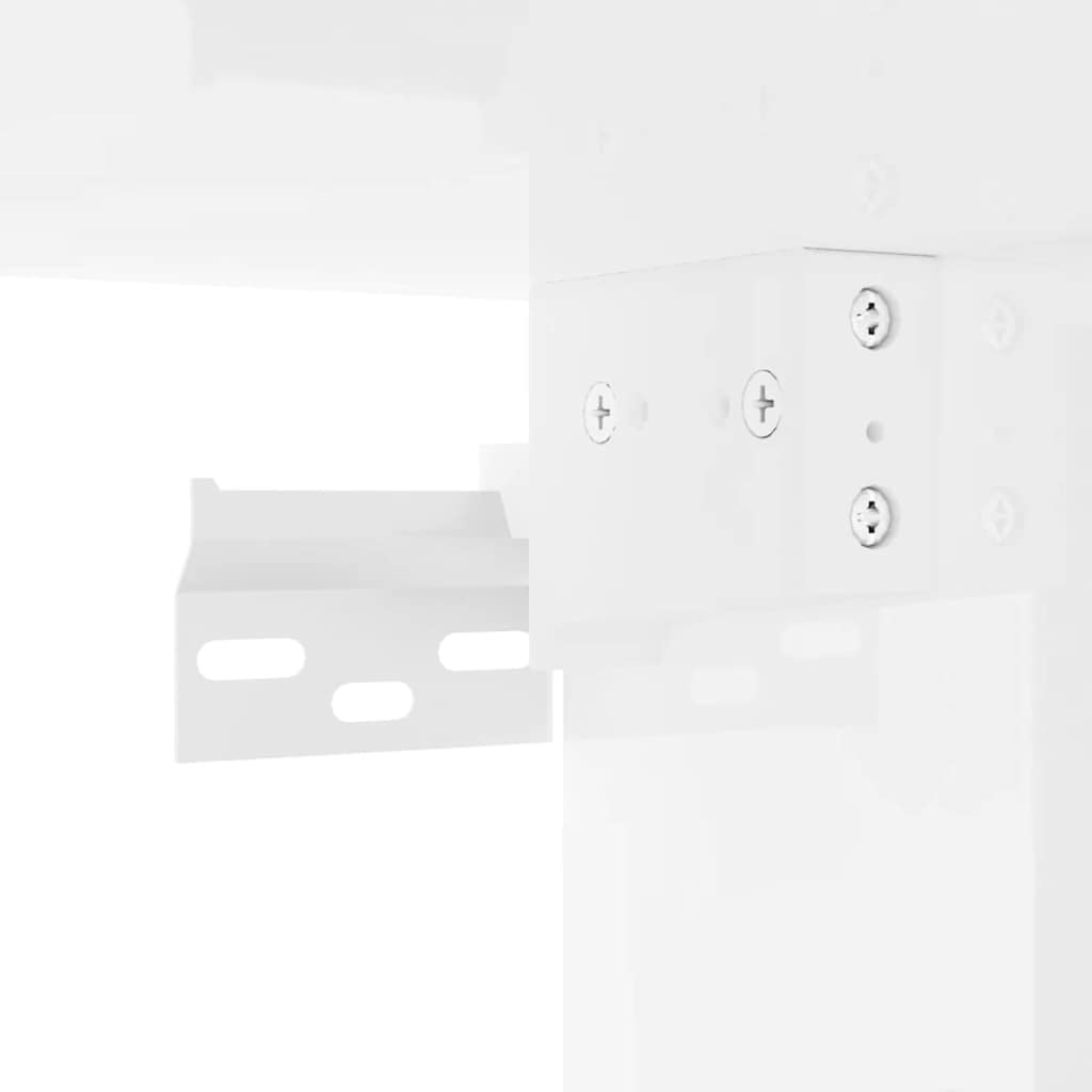 vidaXL Ντουλάπι Τηλεόρασης Τοίχου Λαμπερό Λευκό 30 x 31 x 40 εκ.