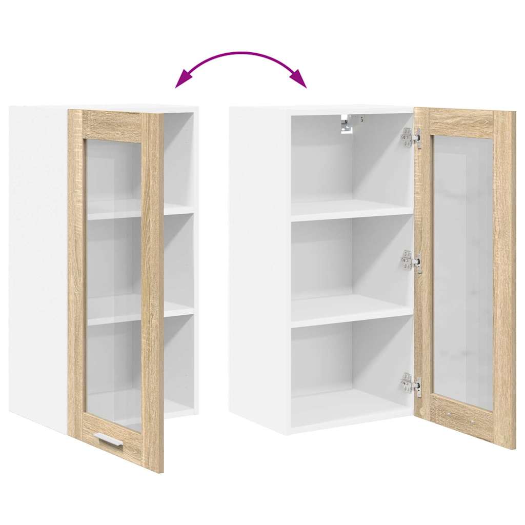 vidaXL Κρεμαστό ντουλάπι με αποθήκευση Δρύς Sonoma 40 x 31 x 80 εκ.