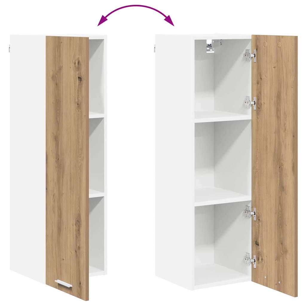vidaXL Κρεμαστό ντουλάπι με αποθήκευση Artisan Oak 30 x 31 x 100 εκ.