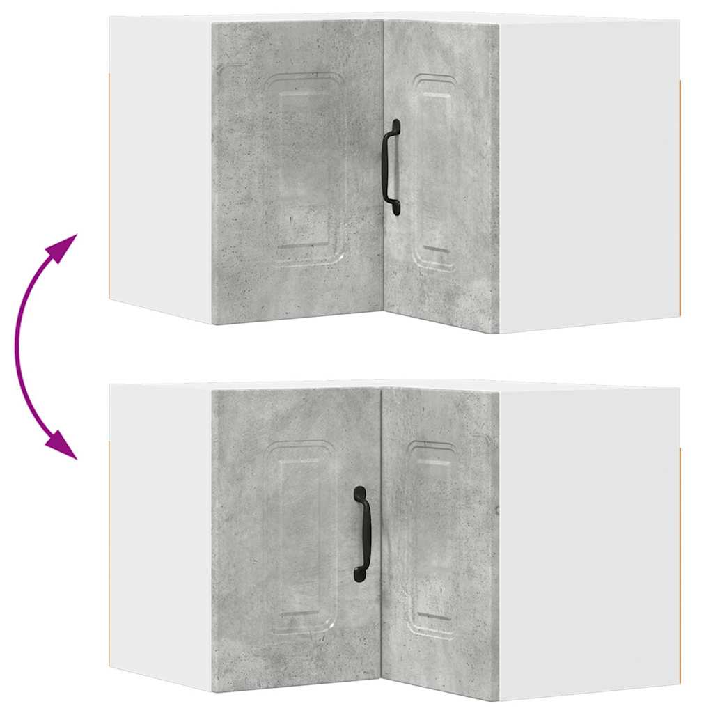 vidaXL Κρεμαστό ντουλάπι κουζίνας Σκυρόδεμα Γκρι 57 x 57 x 40 εκ.