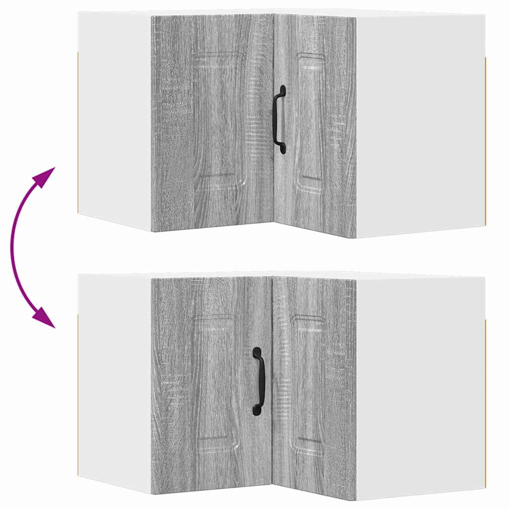 vidaXL Κρεμαστό ντουλάπι κουζίνας Γκρίζο Σονομα 57 x 57 x 40 εκ.