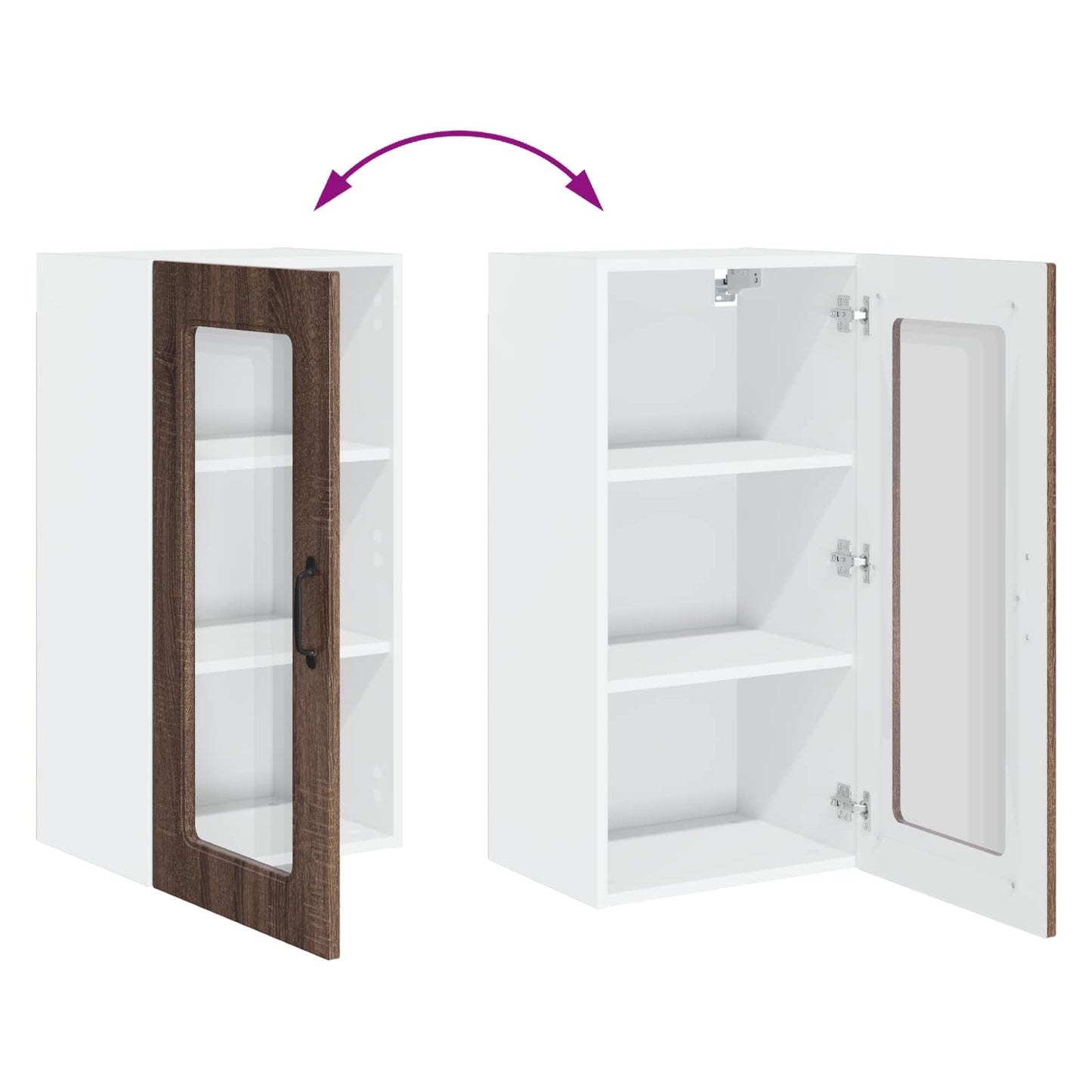 vidaXL Πάνελ πλυντηρίου πιάτων Kalmar Καφέ δρυς 40 x 31 x 80 εκ.