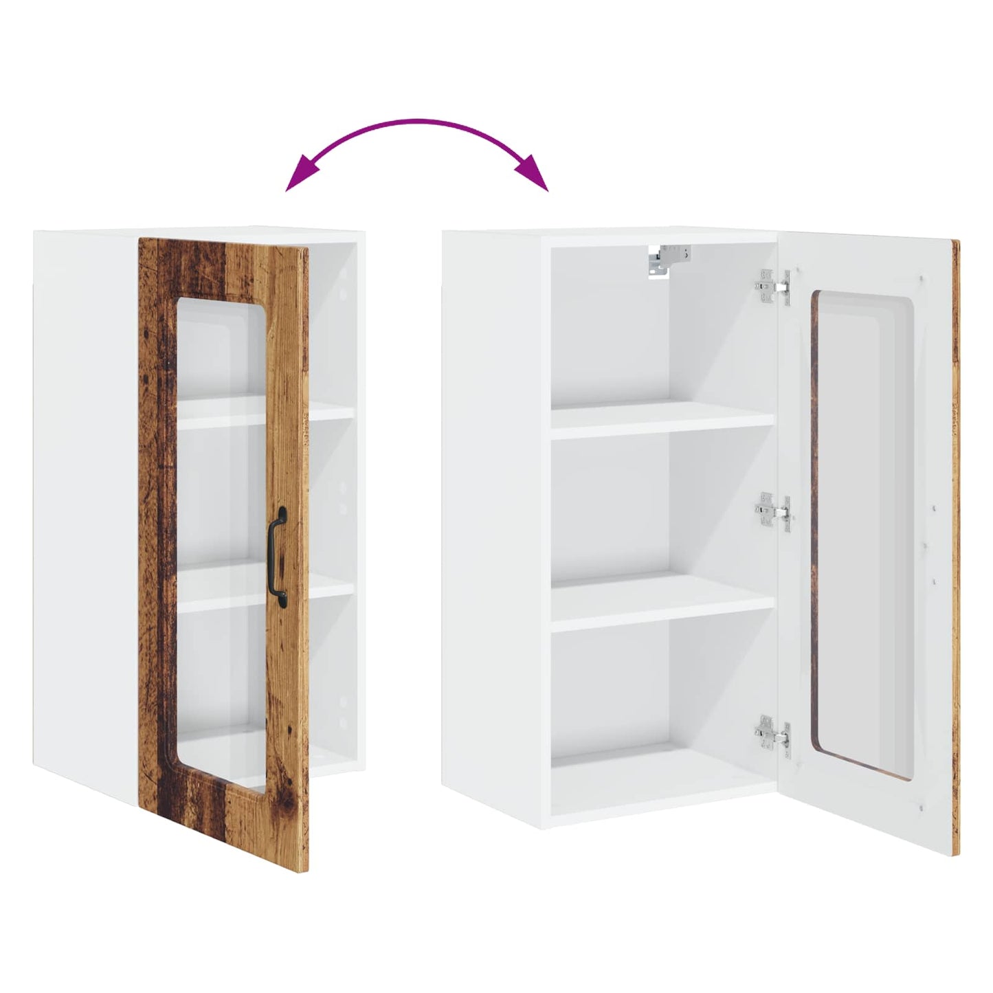 vidaXL Πάνελ πλυντηρίου πιάτων Kalmar Παλιό ξύλο 40 x 31 x 80 εκ.