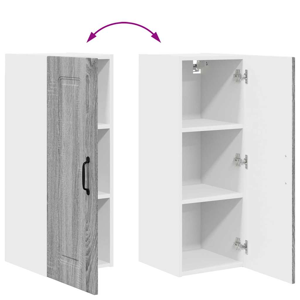 vidaXL Κρεμαστό ντουλάπι κουζίνας Γκρίζο Σονομα 30 x 31 x 80 εκ.