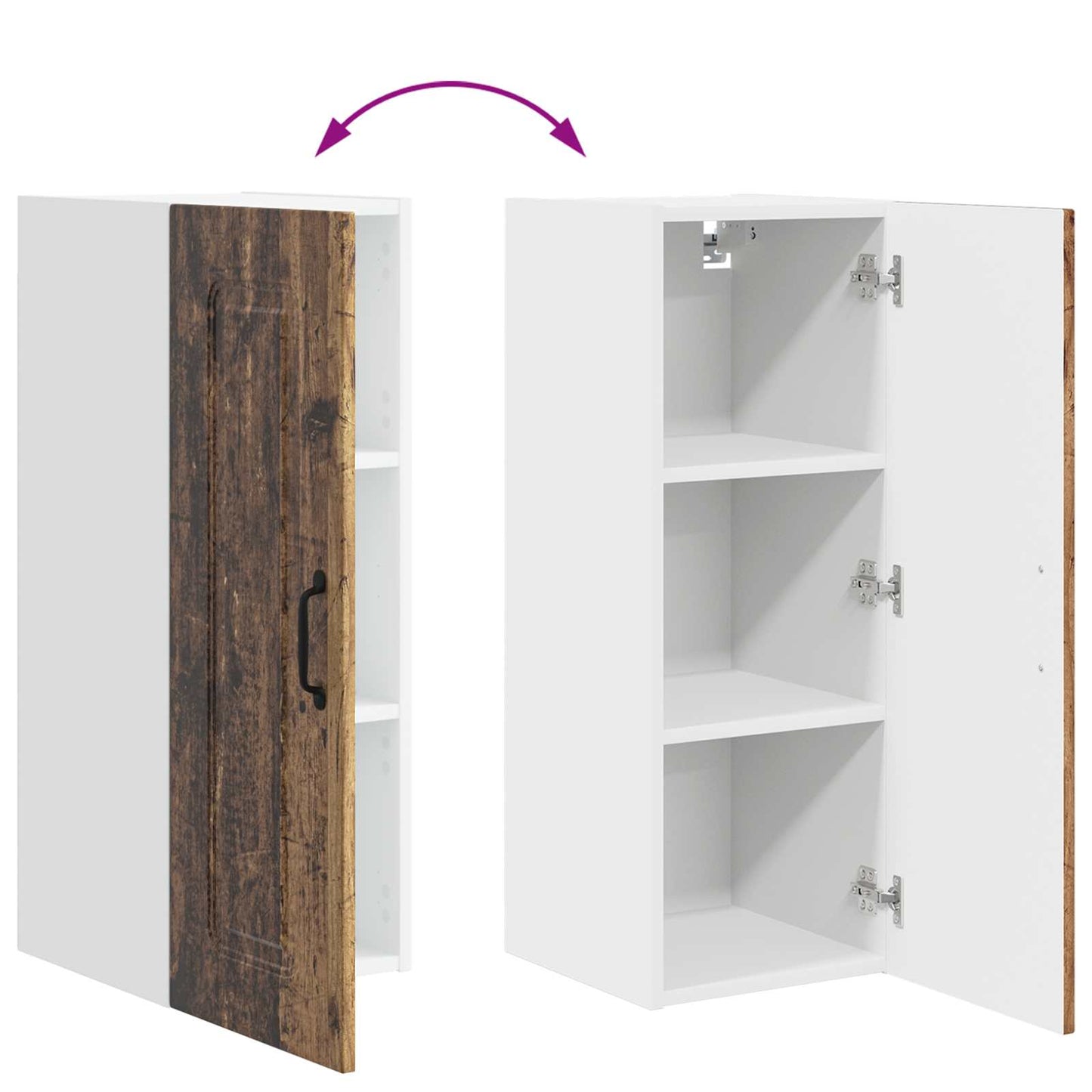 vidaXL Ντουλάπα Κουζίνας Kalmar Παλιό ξύλο 30 x 31 x 80 εκ.