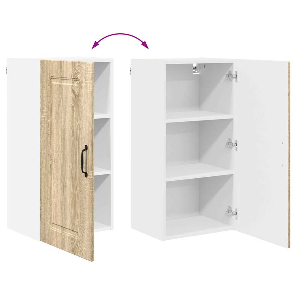 vidaXL Κρεμαστό ντουλάπι κουζίνας με ράφι Δρύς Sonoma 40 x 31 x 80 εκ.