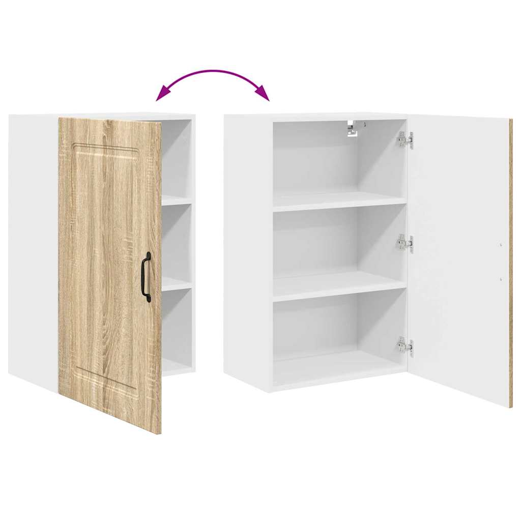 vidaXL Κρεμαστό ντουλάπι κουζίνας με ράφι Δρύς Sonoma 50 x 31 x 80 εκ.