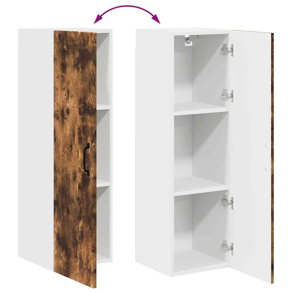 vidaXL Κρεμαστό ντουλάπι κουζίνας Καπνιστό Δρύς 30 x 31 x 100 εκ.