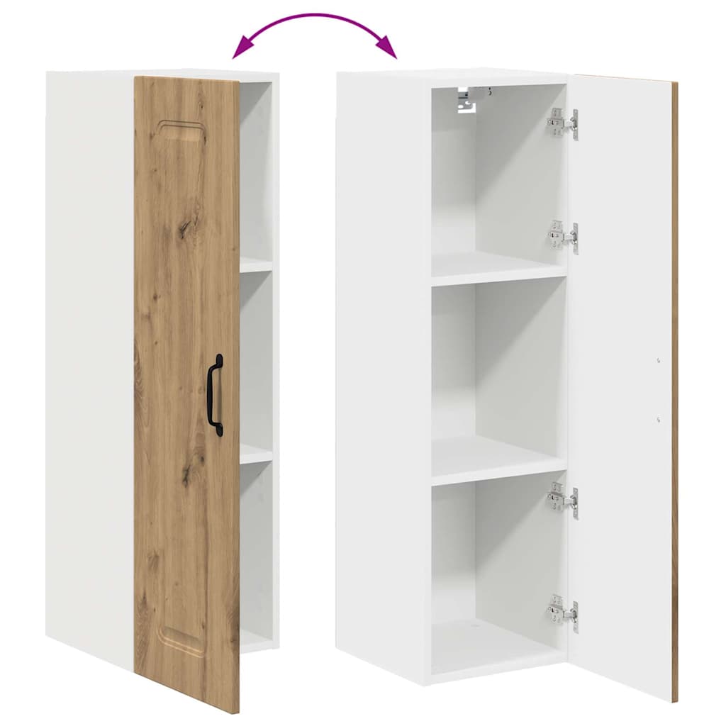 vidaXL Κρεμαστό ντουλάπι κουζίνας Artisan Oak 30 x 31 x 100 εκ.