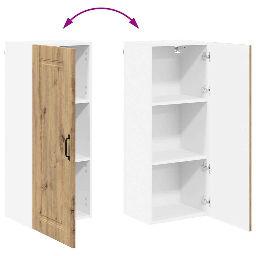 vidaXL Κρεμαστό ντουλάπι κουζίνας Artisan Oak 40 x 31 x 100 εκ.