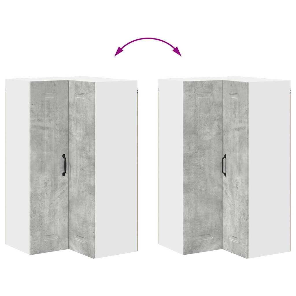 vidaXL Κρεμαστό ντουλάπι κουζίνας Σκυρόδεμα Γκρι 57 x 57 x 100 εκ.