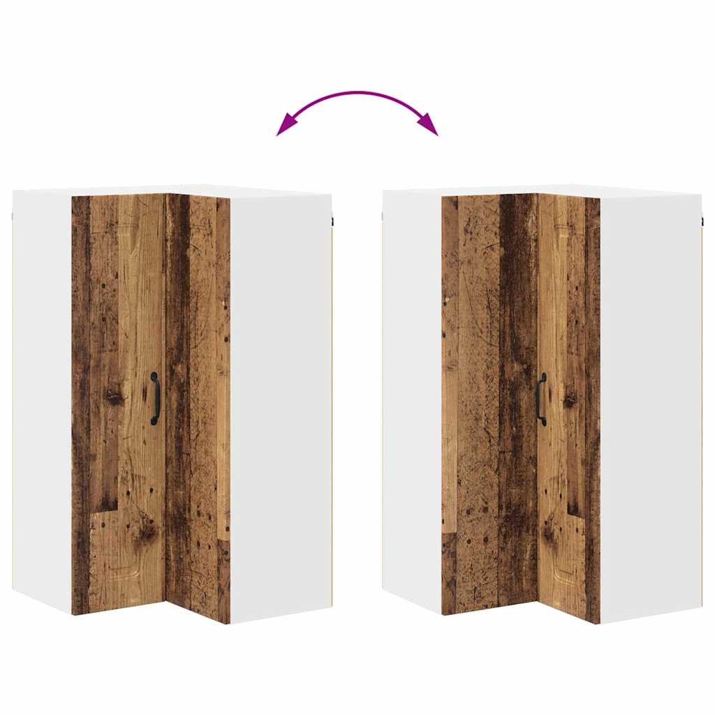 vidaXL Κρεμαστό ντουλάπι κουζίνας με ράφι Παλιό Ξύλο 57 x 57 x 100 εκ.