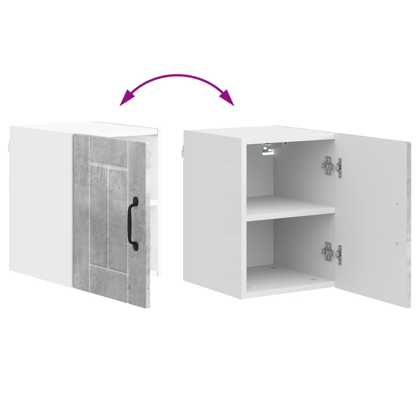 vidaXL Ντουλάπα Τοίχου Lucca Γκρι Σκυροδέματος 30 x 31 x 40 εκ.