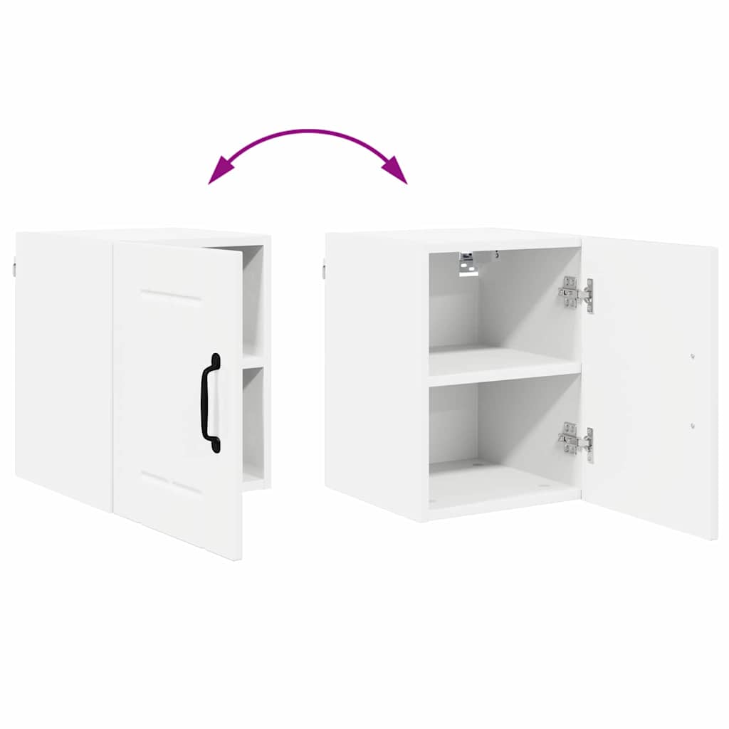 vidaXL Κρεμαστό ντουλάπι κουζίνας με ράφι Υψηλής γυαλάδας λευκό