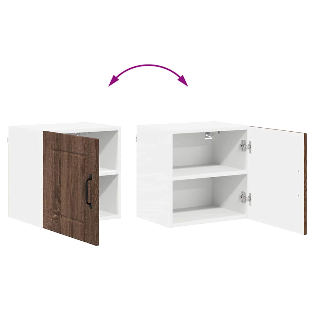 vidaXL Κρεμαστό ντουλάπι κουζίνας με ράφι Καφέ δρυς 40 x 31 x 40 εκ.