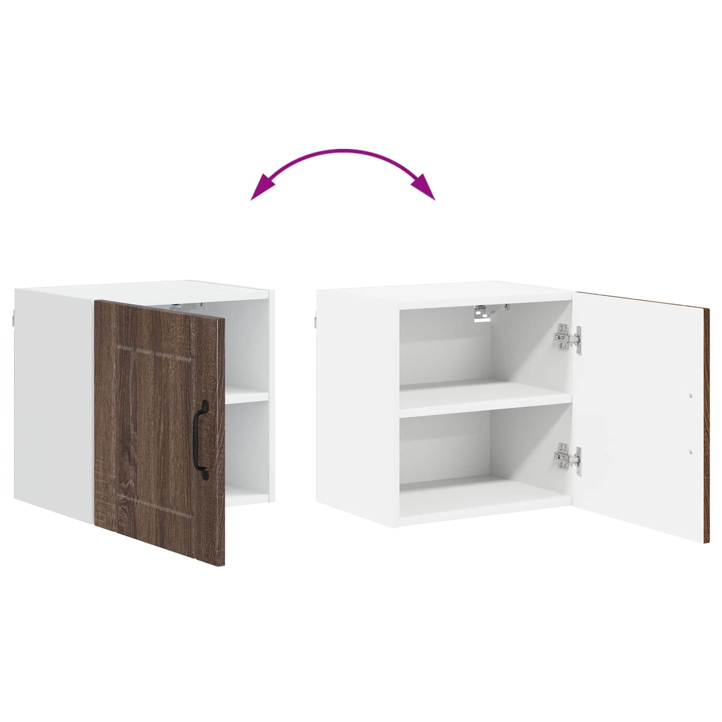 vidaXL Ντουλάπα Τοίχου LUCCA Καφέ Ξύλο Δρυός 40 x 31 x 40 εκ.